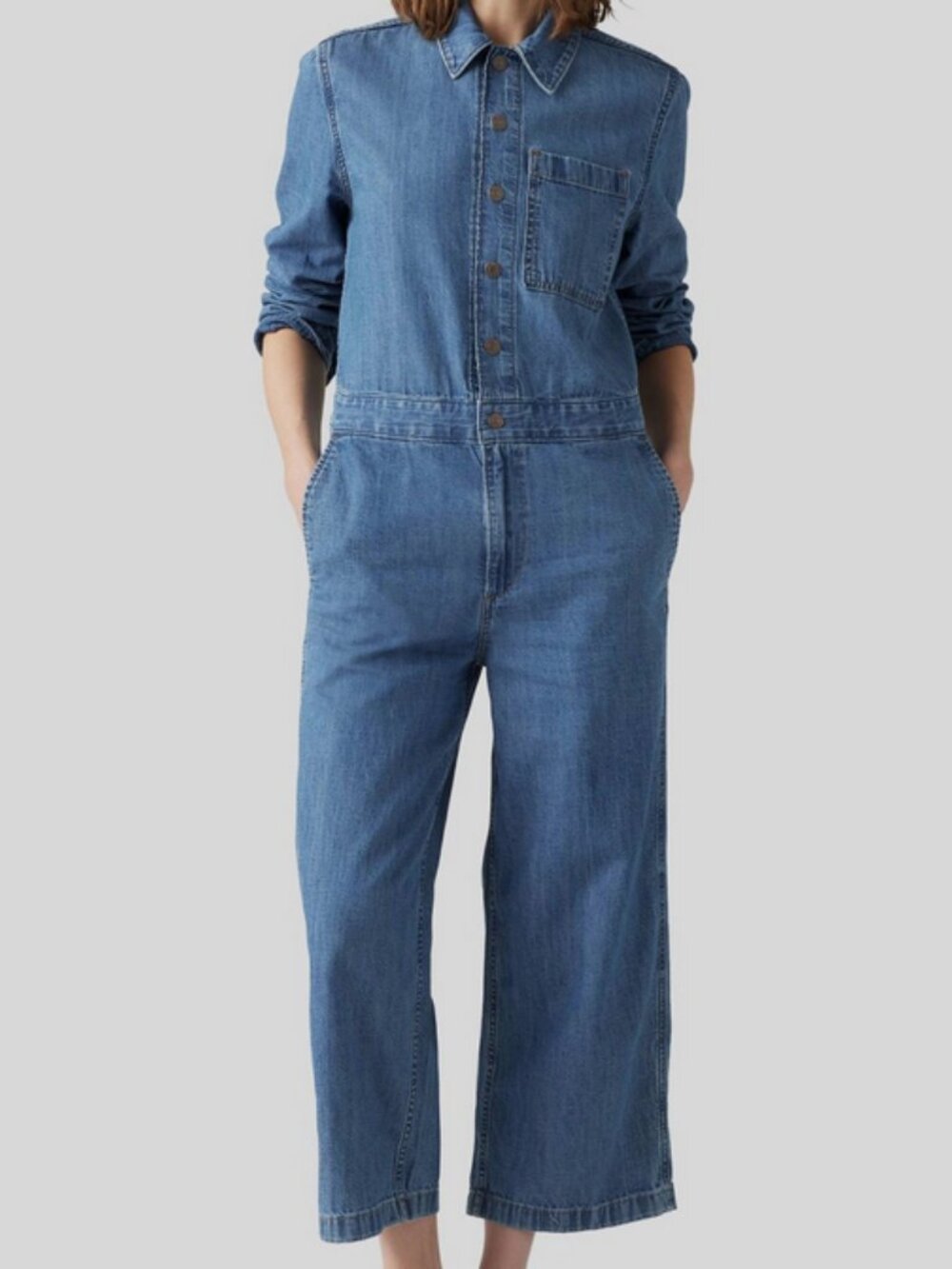 Levi's Women's Long Sleeve Heritage Jumpsuit - Playdate XS - Picture 4 of 4